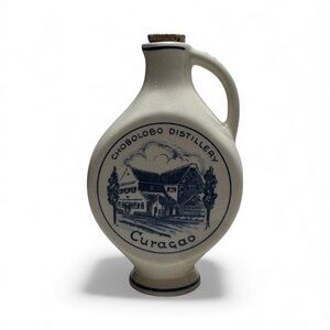 Blue Delft Chobolobo Distillery Curaçao Empty Bottle